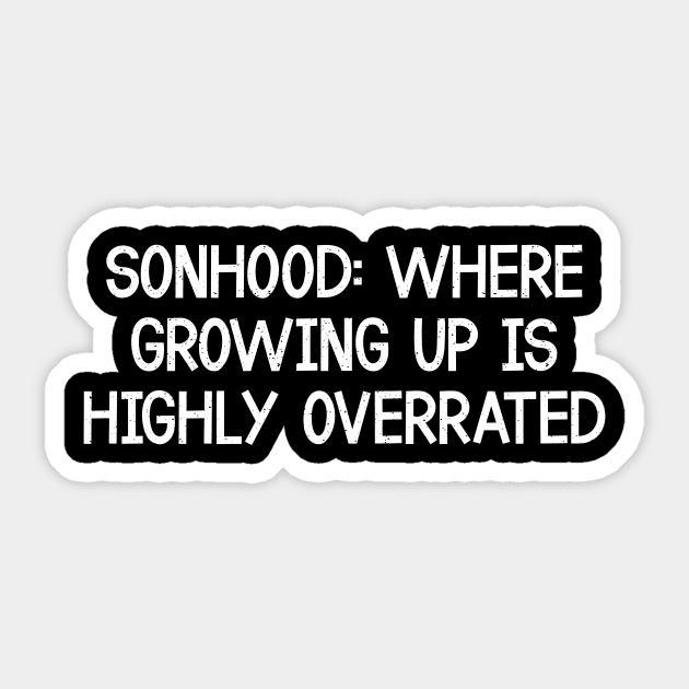 Where Growing Up is Highly Overrated Sticker by trendynoize